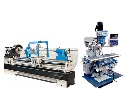 Torno e máquina de fresa